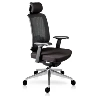 SILLA DIRECTIVA MODELO FINISTERRE CON CABECERA COLOR NEGRO