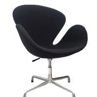 SILLÓN DE VISITA TIPO SWAM COLOR NEGRO