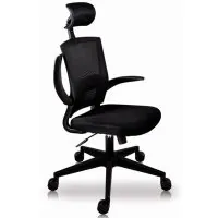 SILLA EJECUTIVA MODELO SAMOS CON CABECERA COLOR NEGRO