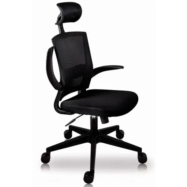 SILLA EJECUTIVA MODELO SAMOS CON CABECERA COLOR NEGRO