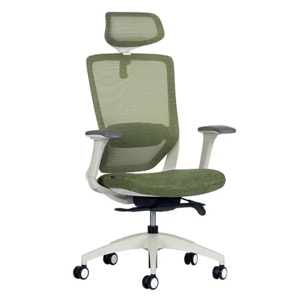 SILLA EJECUTIVA MODELO SENSE WHITE RESPALDO ALTO