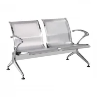 BANCA DE ESPERA Y RECEPCIÓN FIESOLE CROMADA 2 PLAZAS