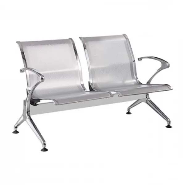 BANCA DE ESPERA Y RECEPCIÓN FIESOLE CROMADA 2 PLAZAS