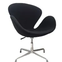 SILLÓN DE VISITA TIPO SWAM COLOR NEGRO