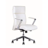 SILLA EJECUTIVA MODELO CEO RESPALDO BAJO BLANCA